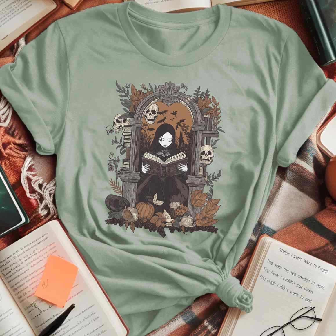 Gothic Archway Reading Scene T-Shirt
