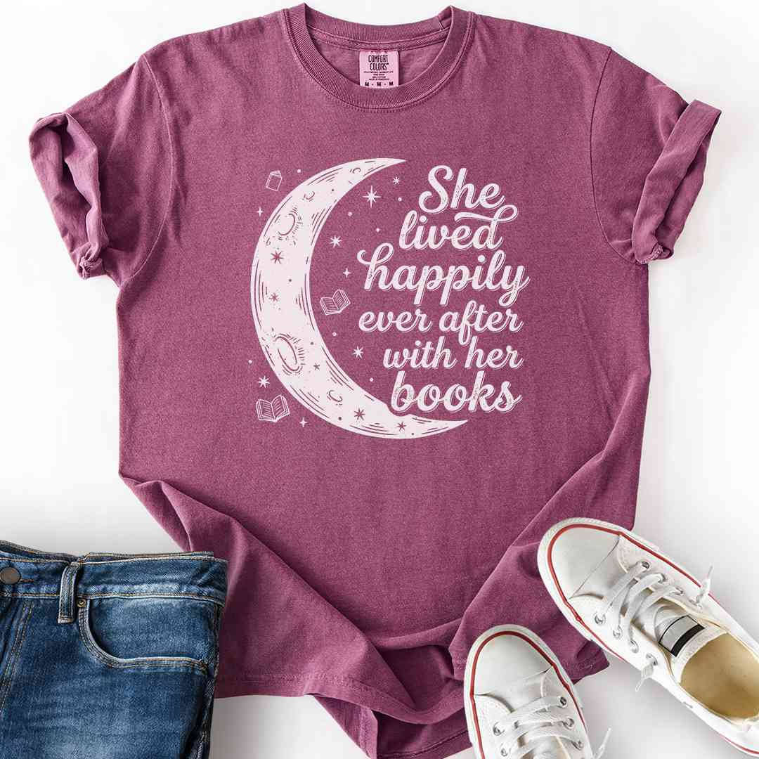 Happily Ever After With Books T-Shirt