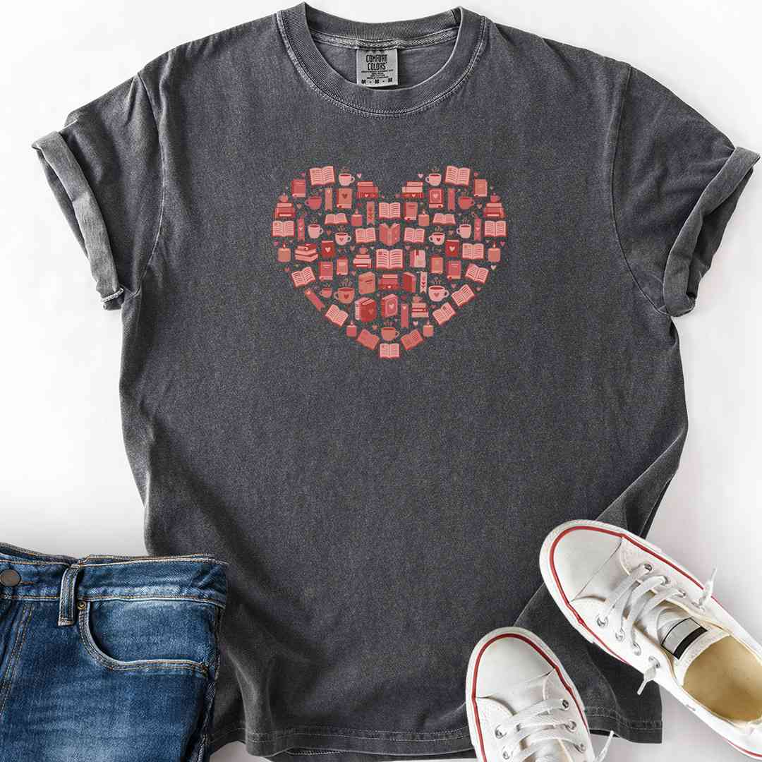 Heart Full Of Books T-Shirt