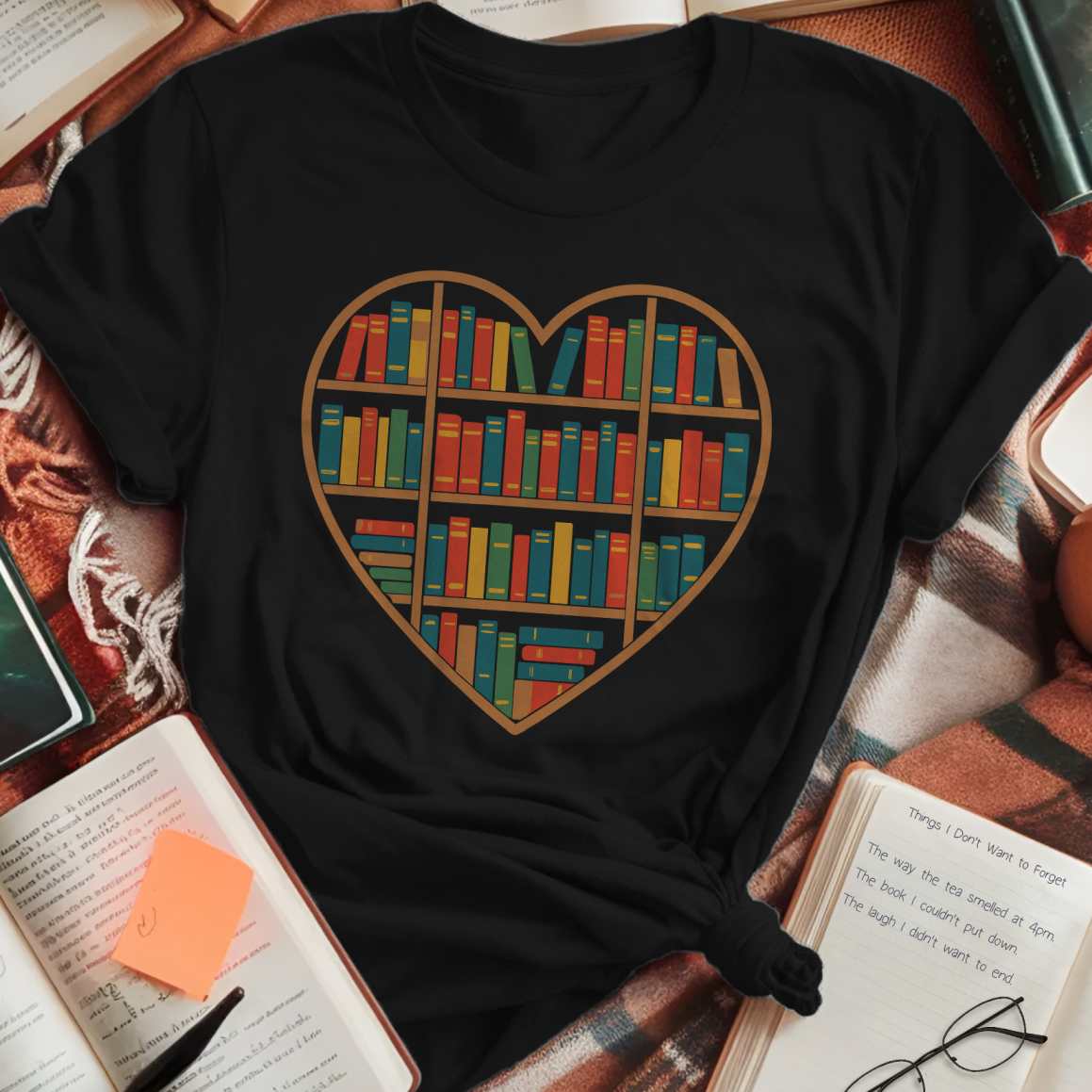 Heart-Shaped Bookcase T-Shirt