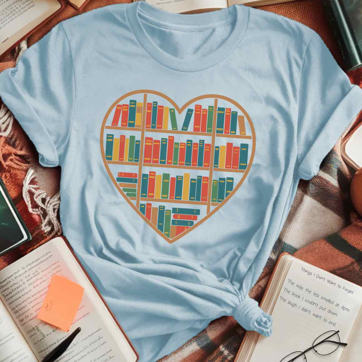 Heart-Shaped Bookcase T-Shirt