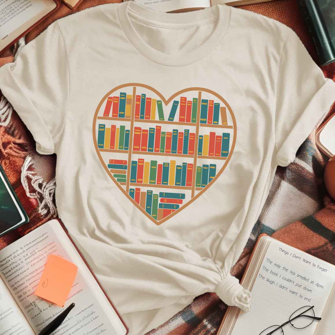 Heart-Shaped Bookcase T-Shirt