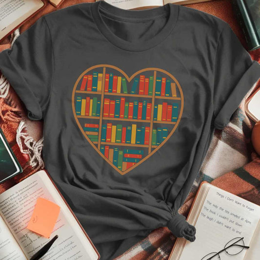 Heart-Shaped Bookcase T-Shirt