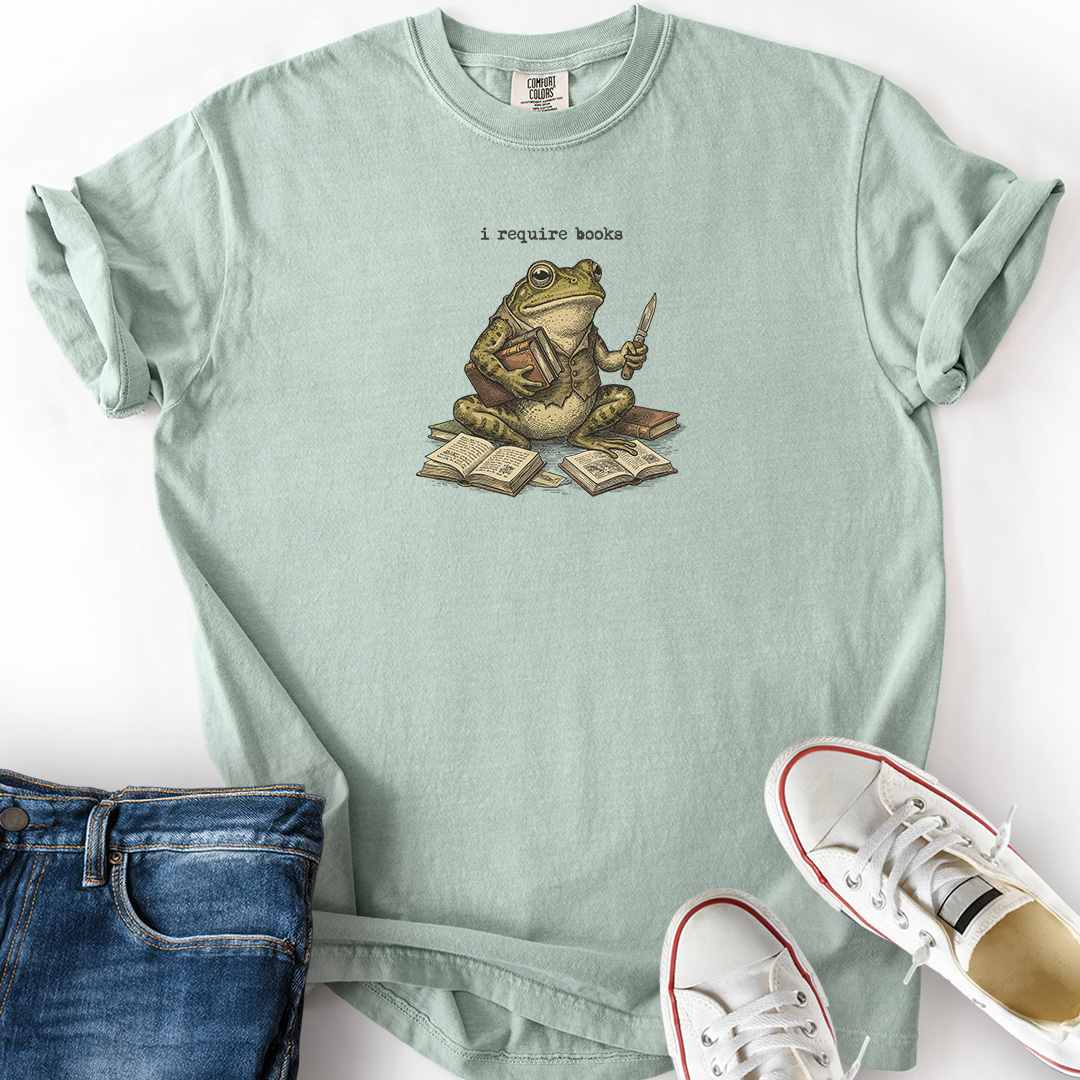 I Require Books Frog T-Shirt