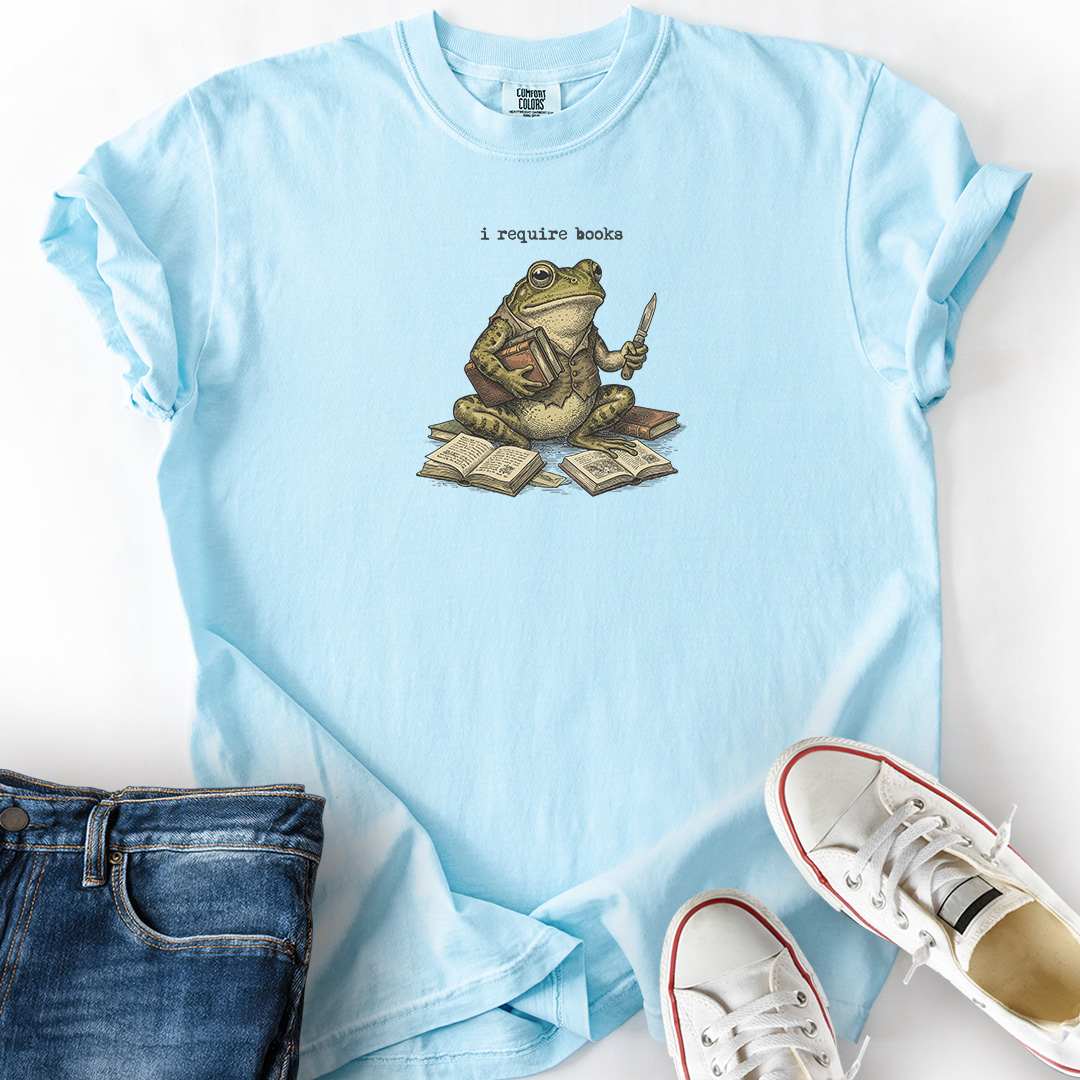 I Require Books Frog T-Shirt