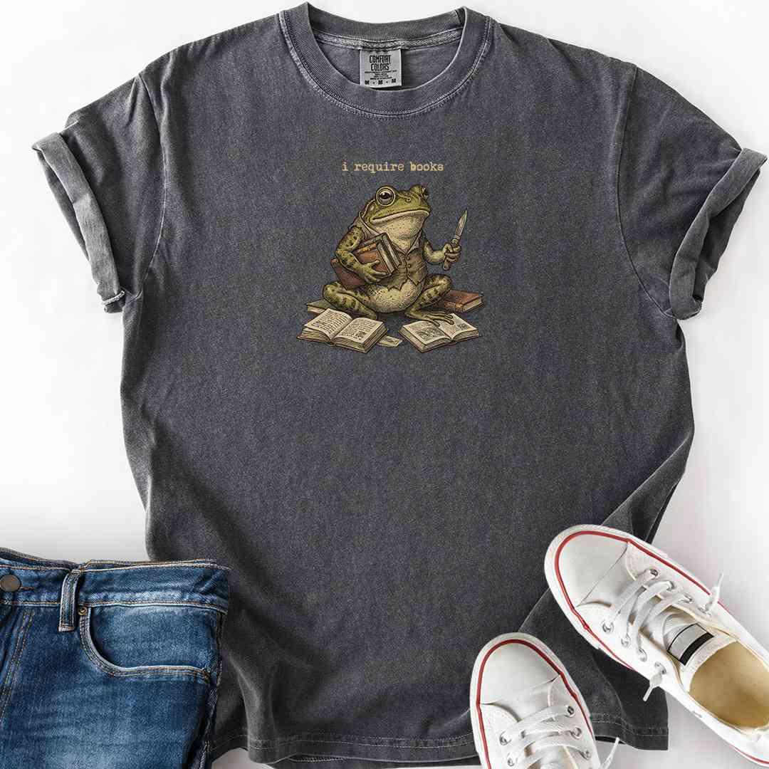 I Require Books Frog T-Shirt