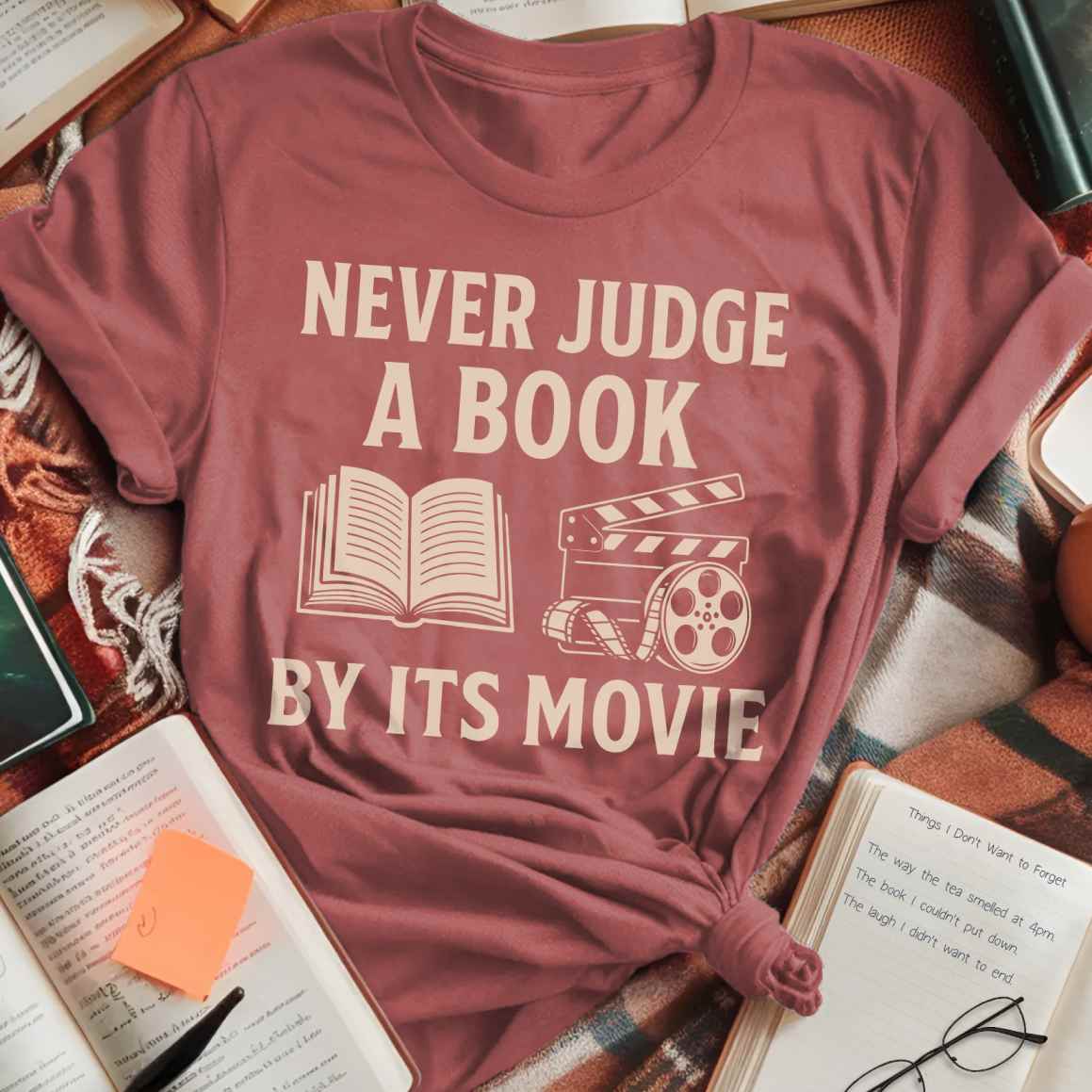 Never Judge Book By Movie T-Shirt