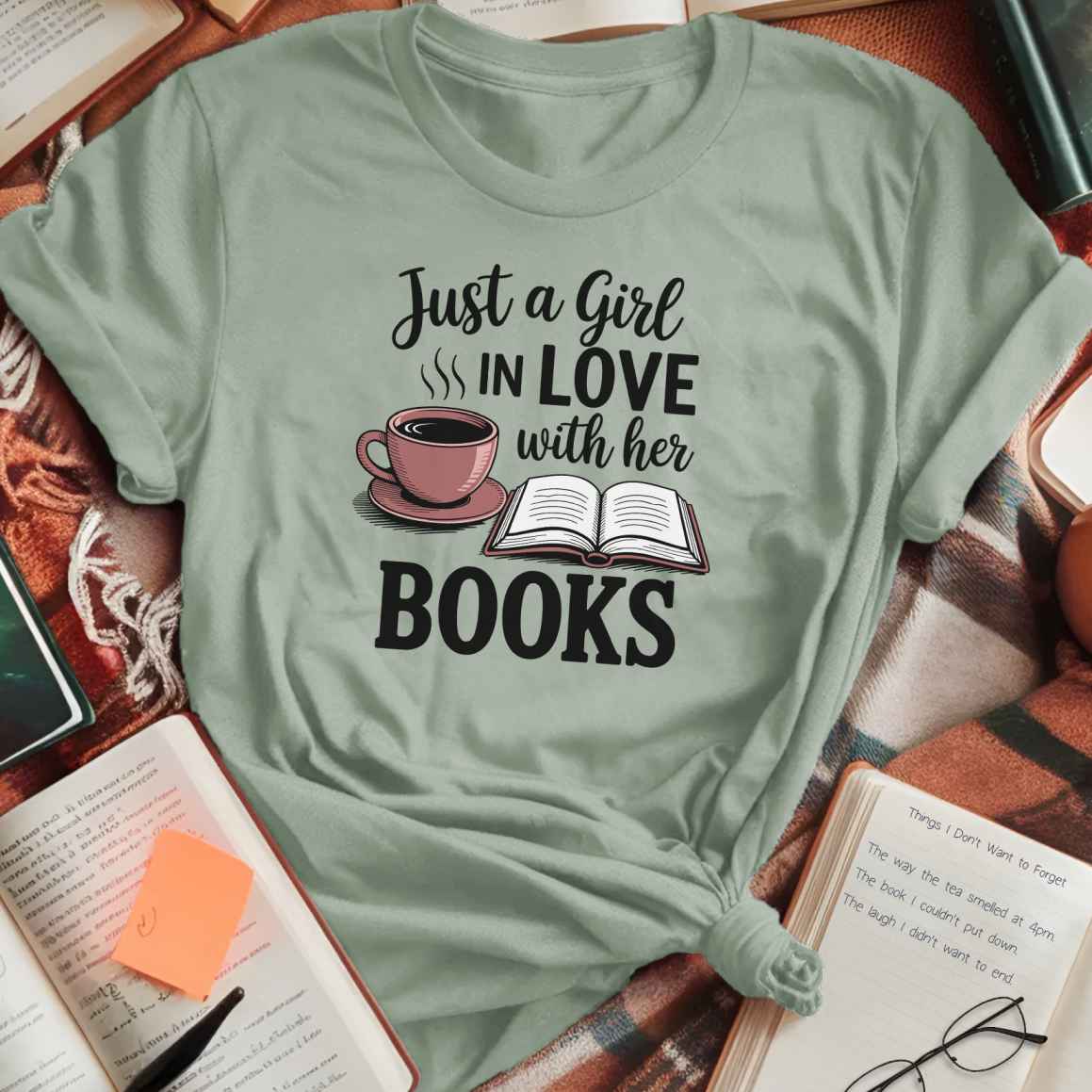 Girl In Love with Books T-Shirt