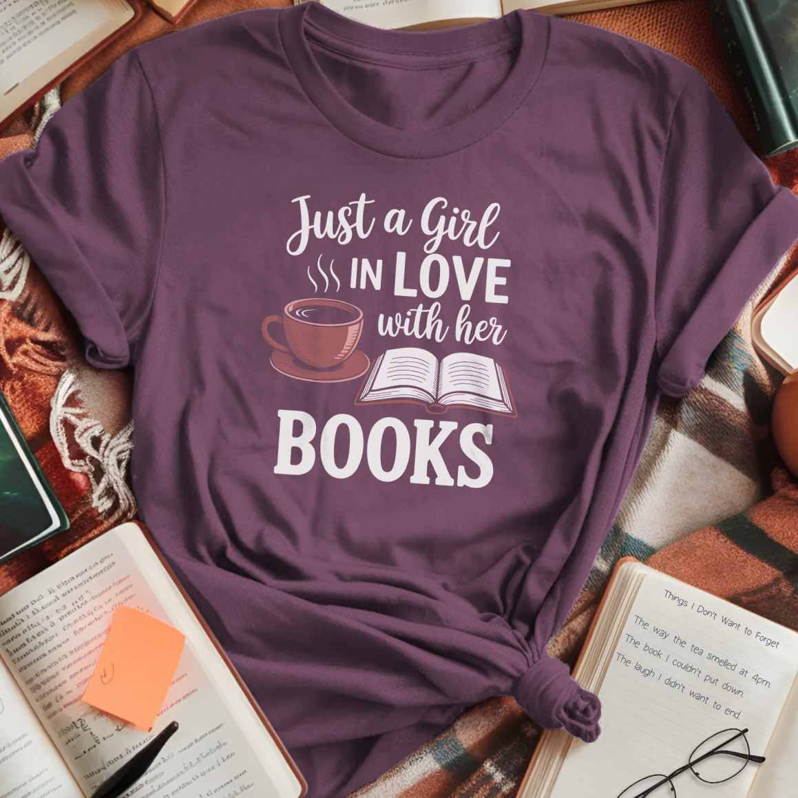 Girl In Love with Books T-Shirt