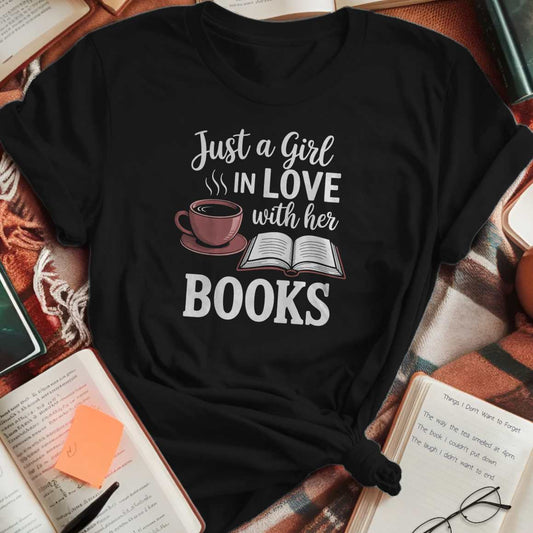 Girl In Love with Books T-Shirt