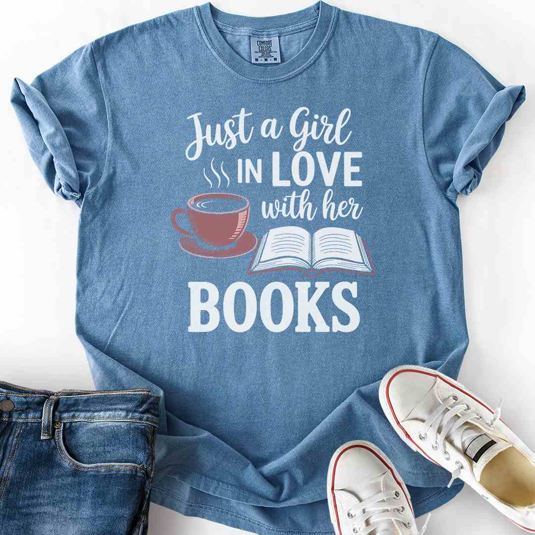 Girl In Love with Books T-Shirt