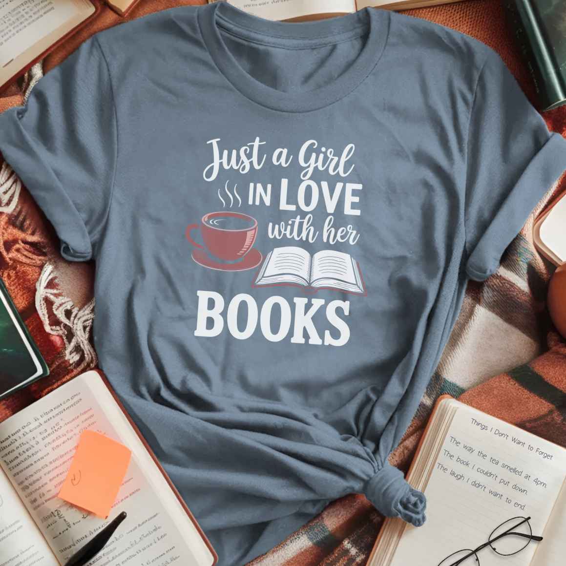 Girl In Love with Books T-Shirt