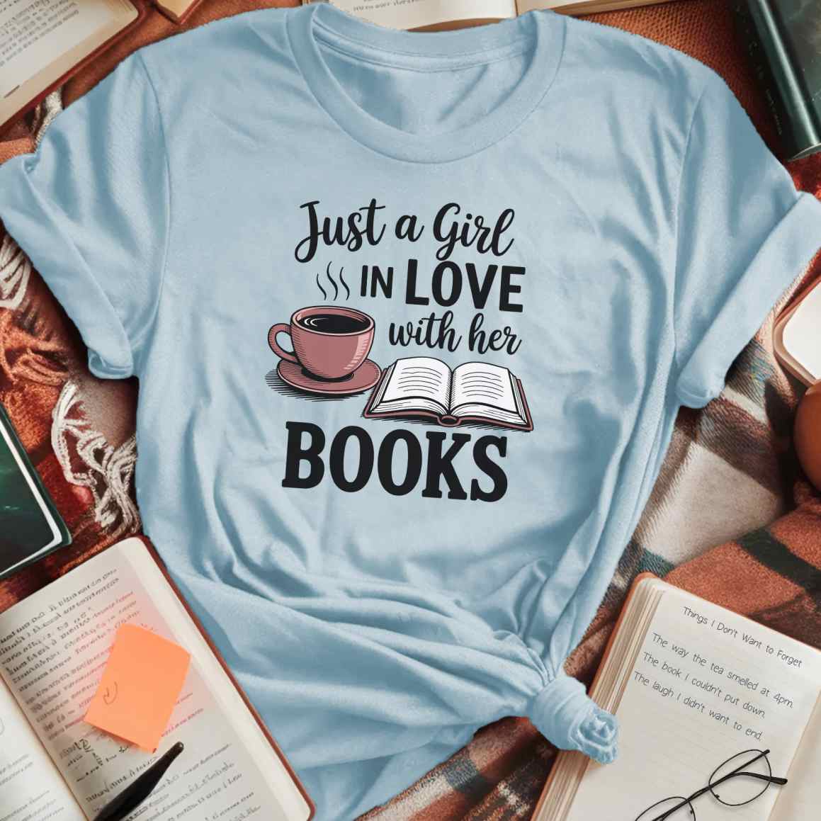Girl In Love with Books T-Shirt