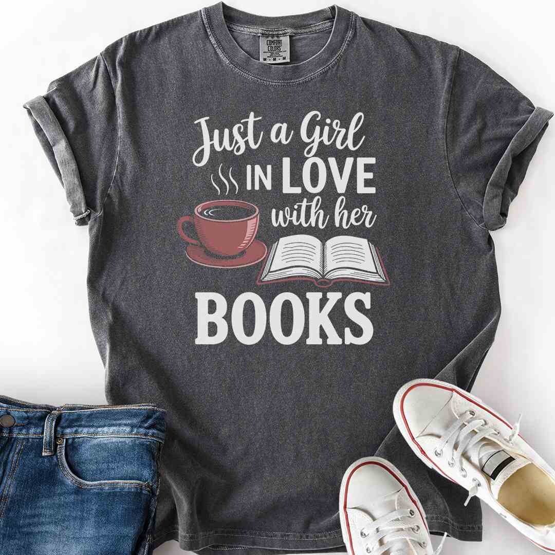 Girl In Love with Books T-Shirt