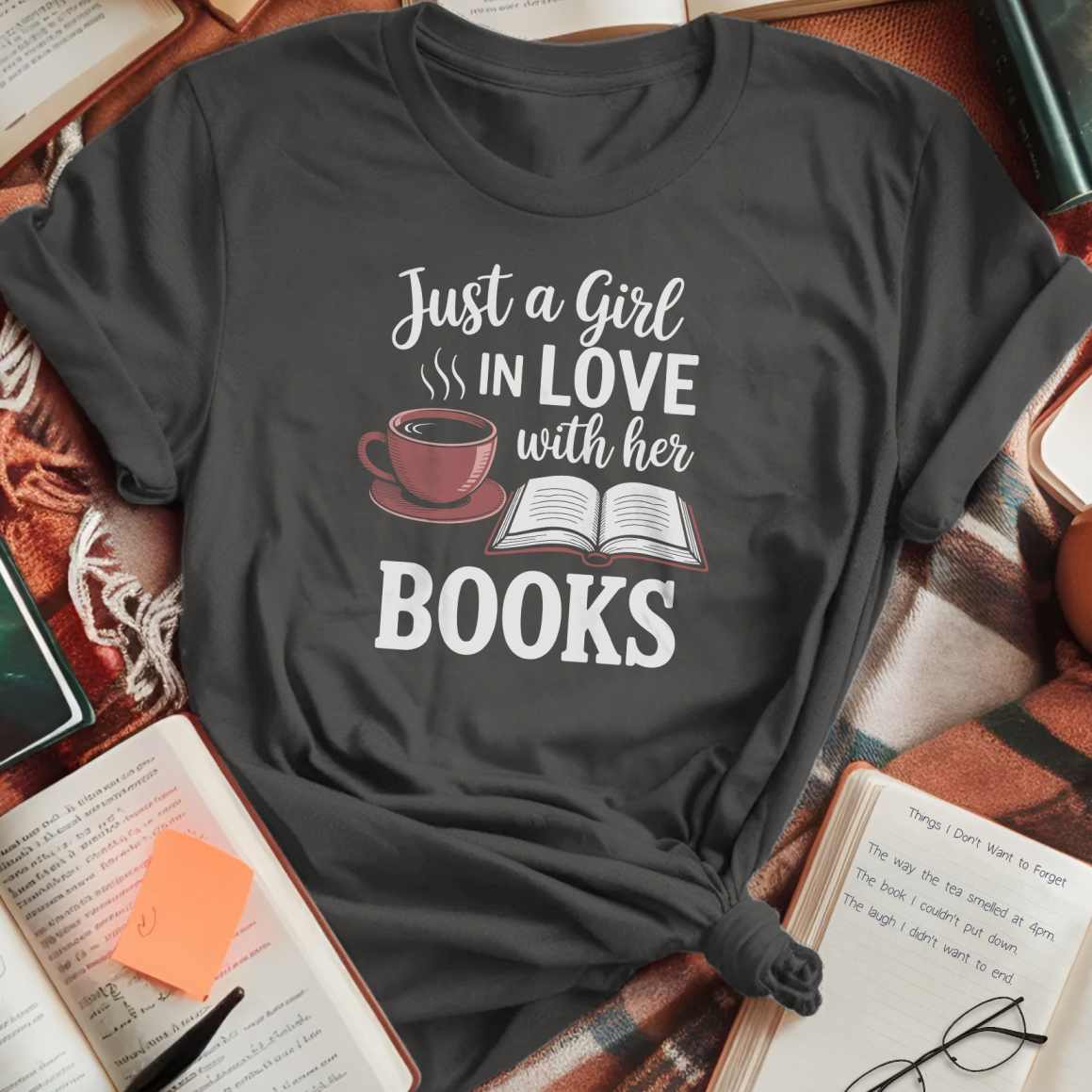 Girl In Love with Books T-Shirt