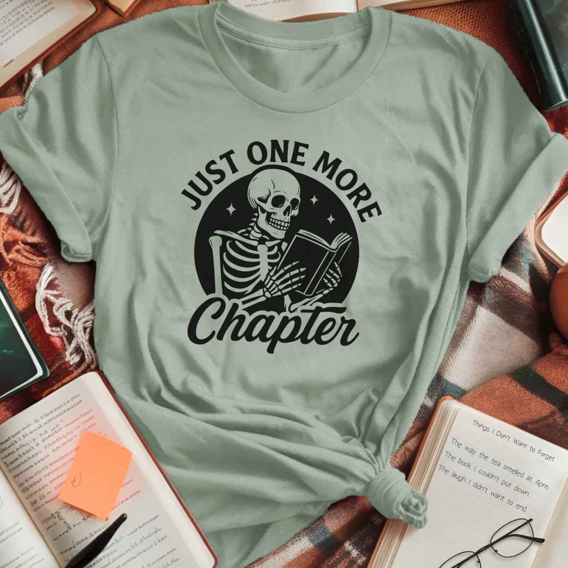 Just One More Chapter Skeleton T-Shirt