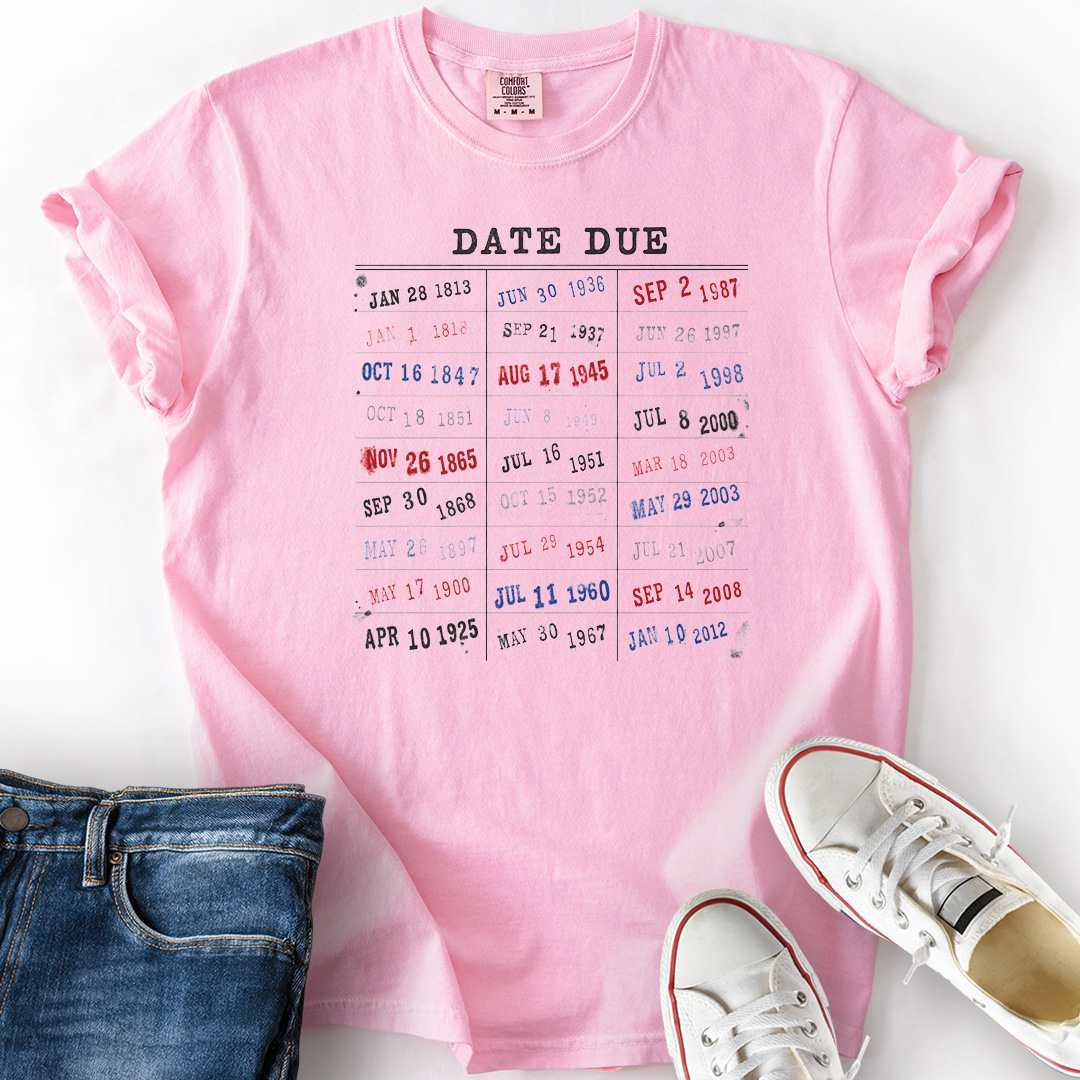 Library Card Release Dates T-Shirt