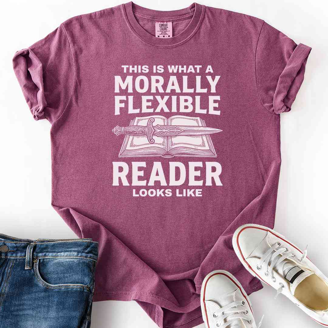 Morally Flexible Reader T-Shirt