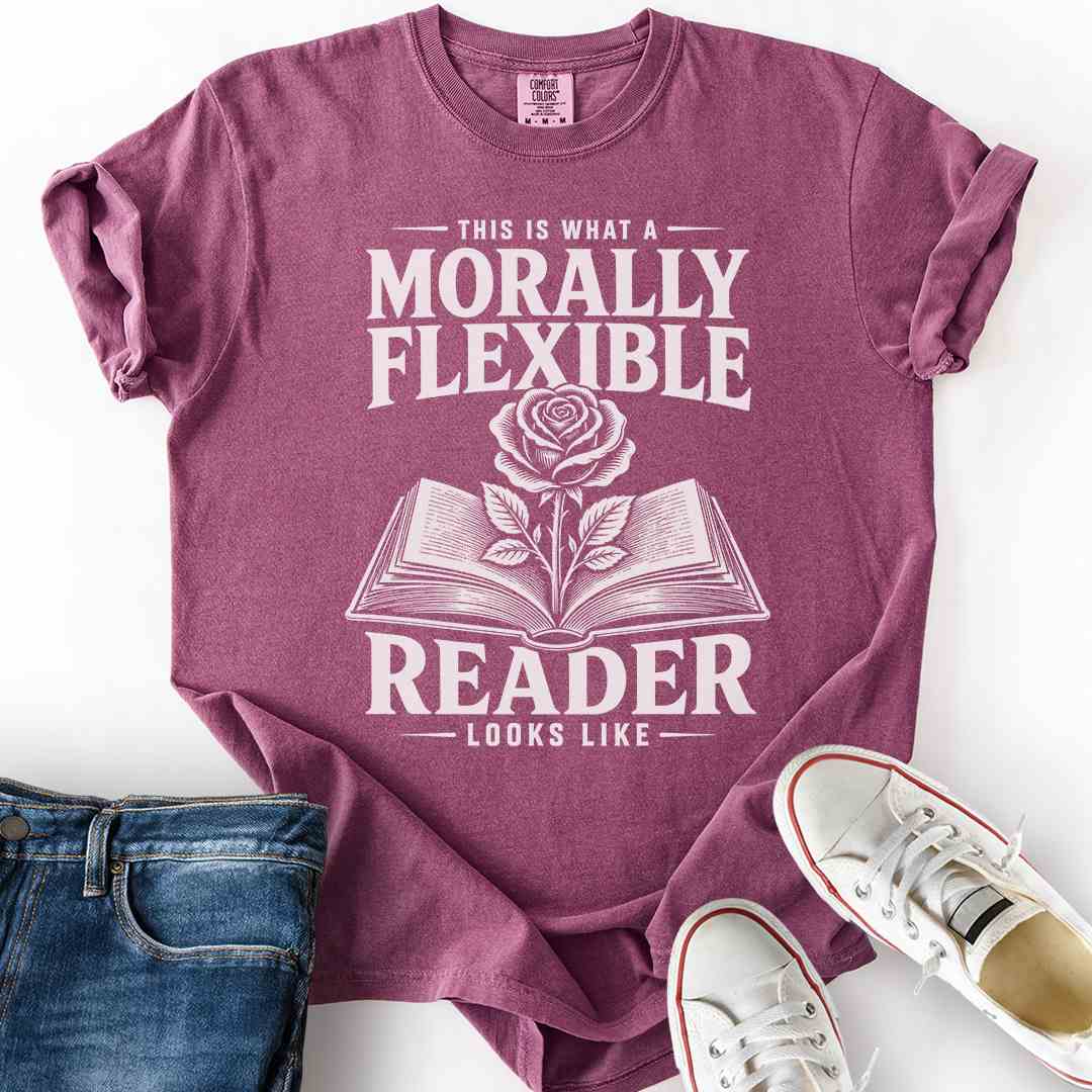 Morally Flexible Reader Looks Like T-Shirt