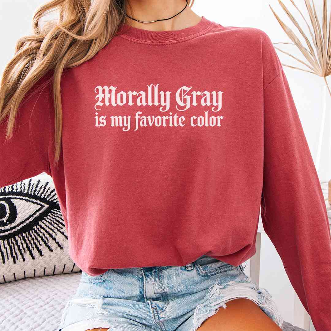 Morally Gray Long Sleeve Shirt