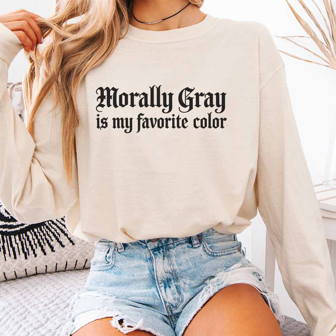 Morally Gray Long Sleeve Shirt