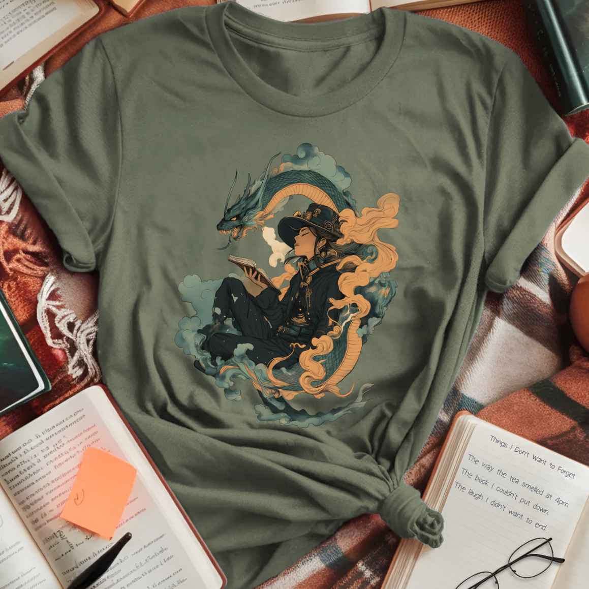 Mystical Dragon & Reader T-Shirt