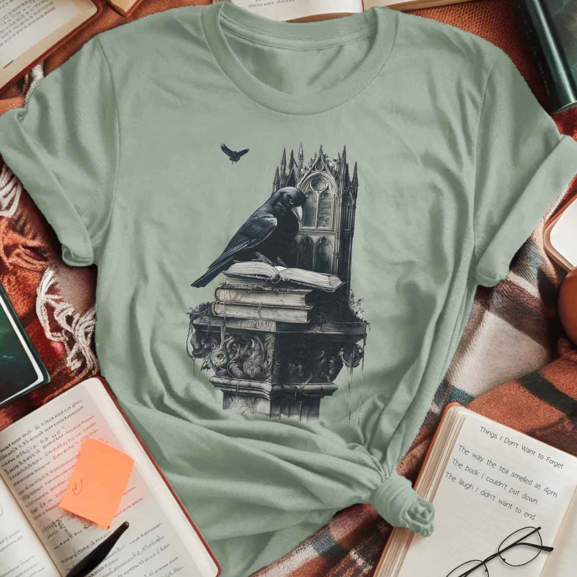 Mystic Scholar and Crow T-Shirt