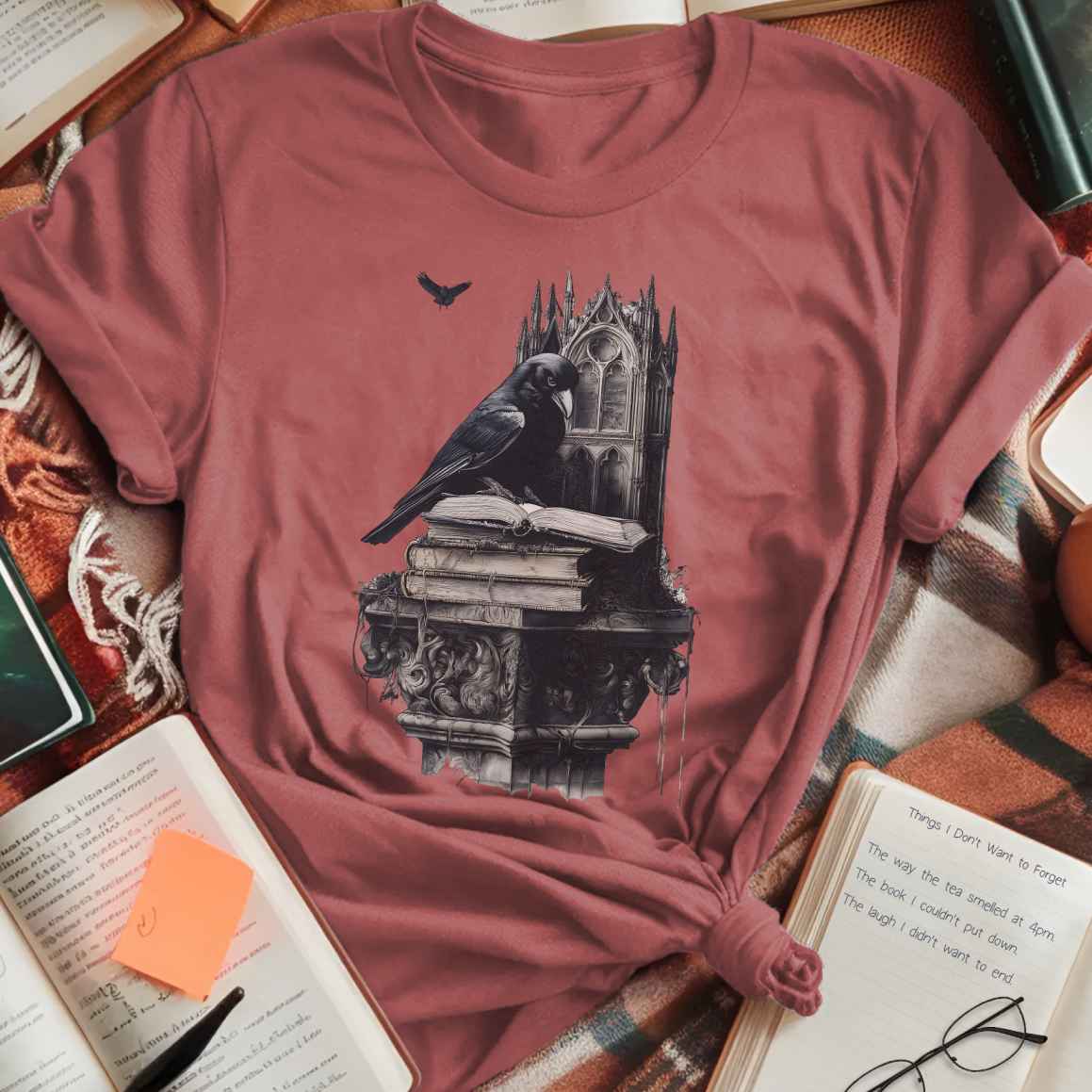 Mystic Scholar and Crow T-Shirt