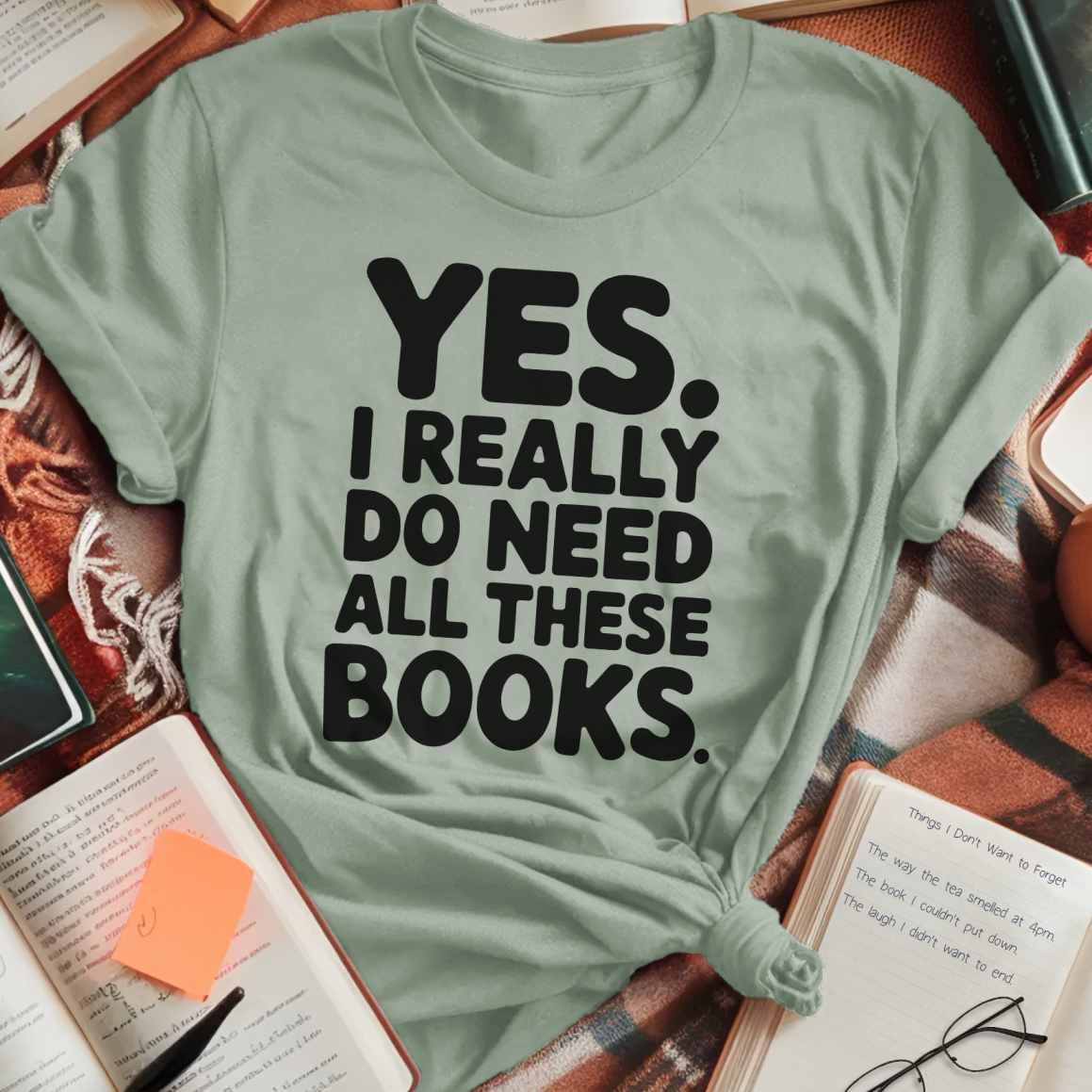 I Need All These Books Bold T-Shirt