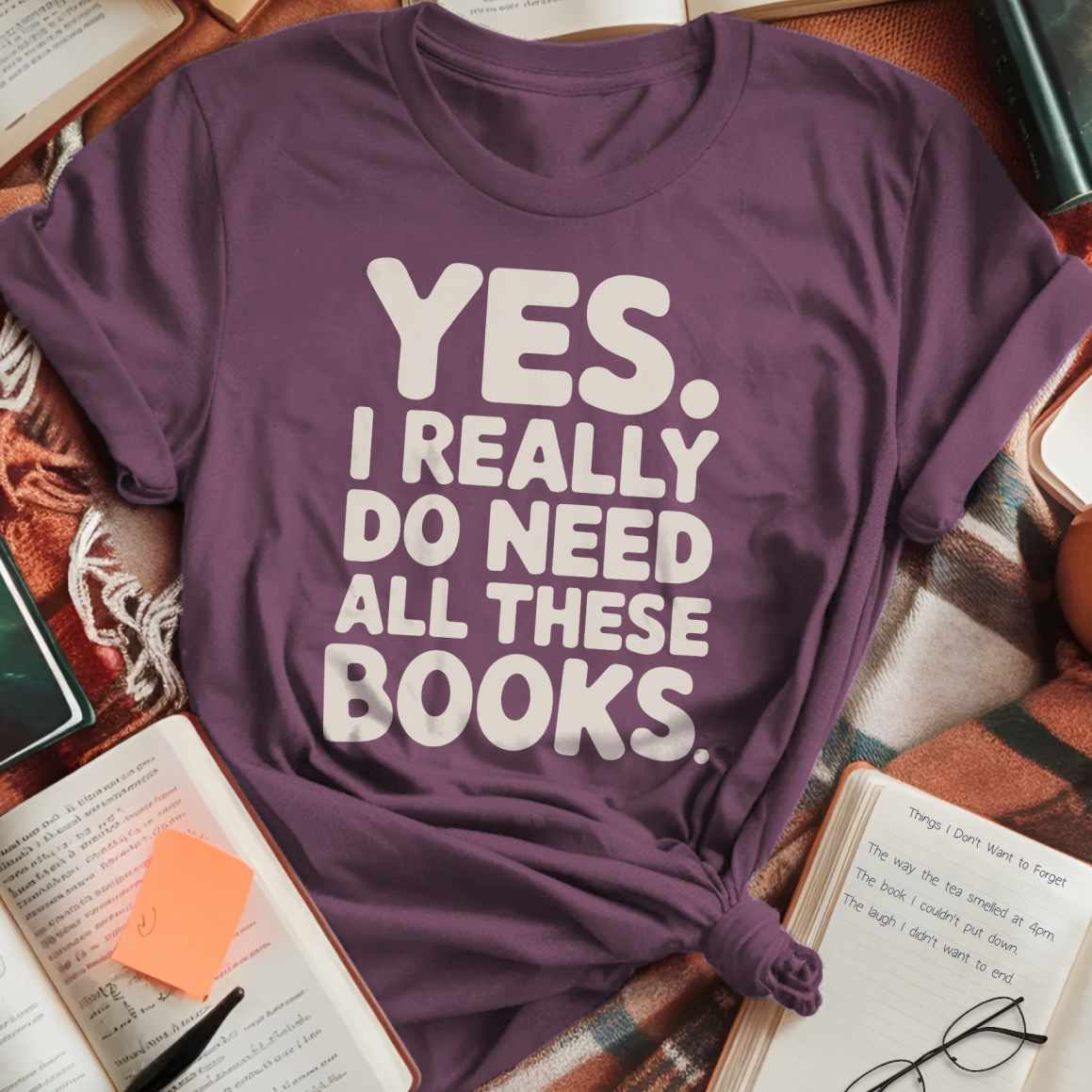 I Need All These Books Bold T-Shirt
