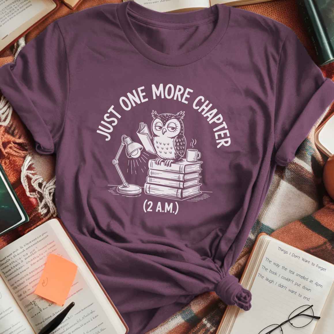 One More Chapter Owl T-Shirt