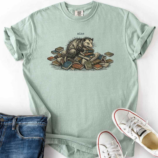 Opossum Book Hoarder T-Shirt