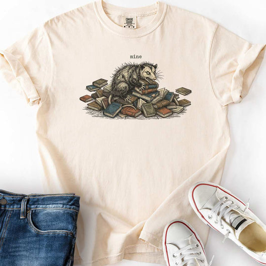 Opossum Book Hoarder T-Shirt