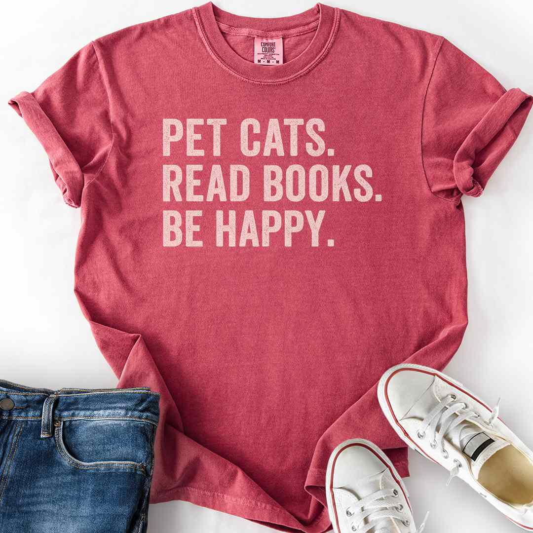 Pet Cats. Read Books. T-Shirt