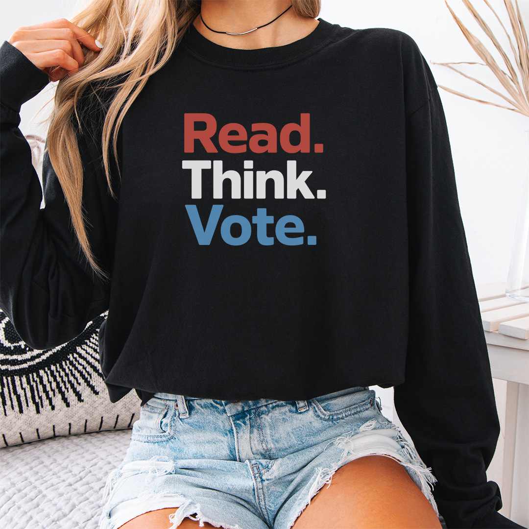 Read Think Vote Long Sleeve Shirt