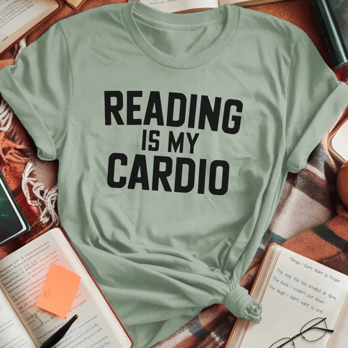 Reading is My Cardio Bold T-Shirt