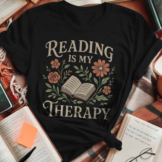 Reading Therapy Flowers T-Shirt