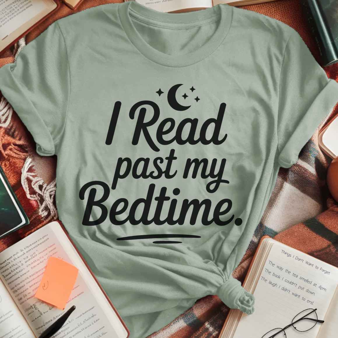 Read Past Bedtime Moon T-Shirt