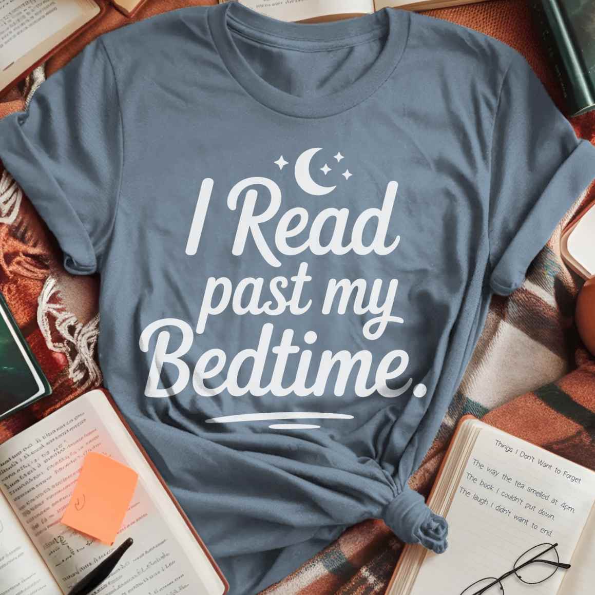 Read Past Bedtime Moon T-Shirt