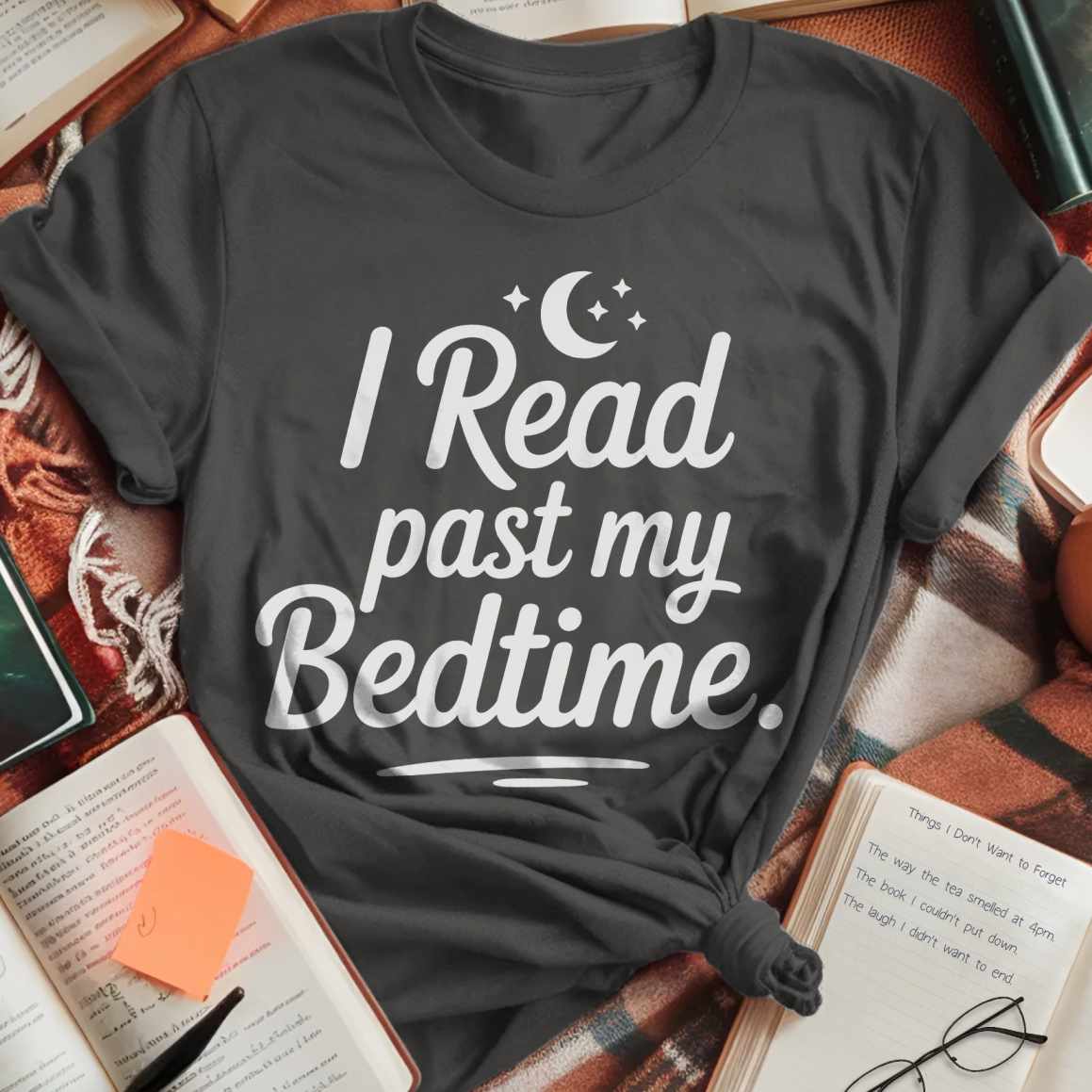 Read Past Bedtime Moon T-Shirt