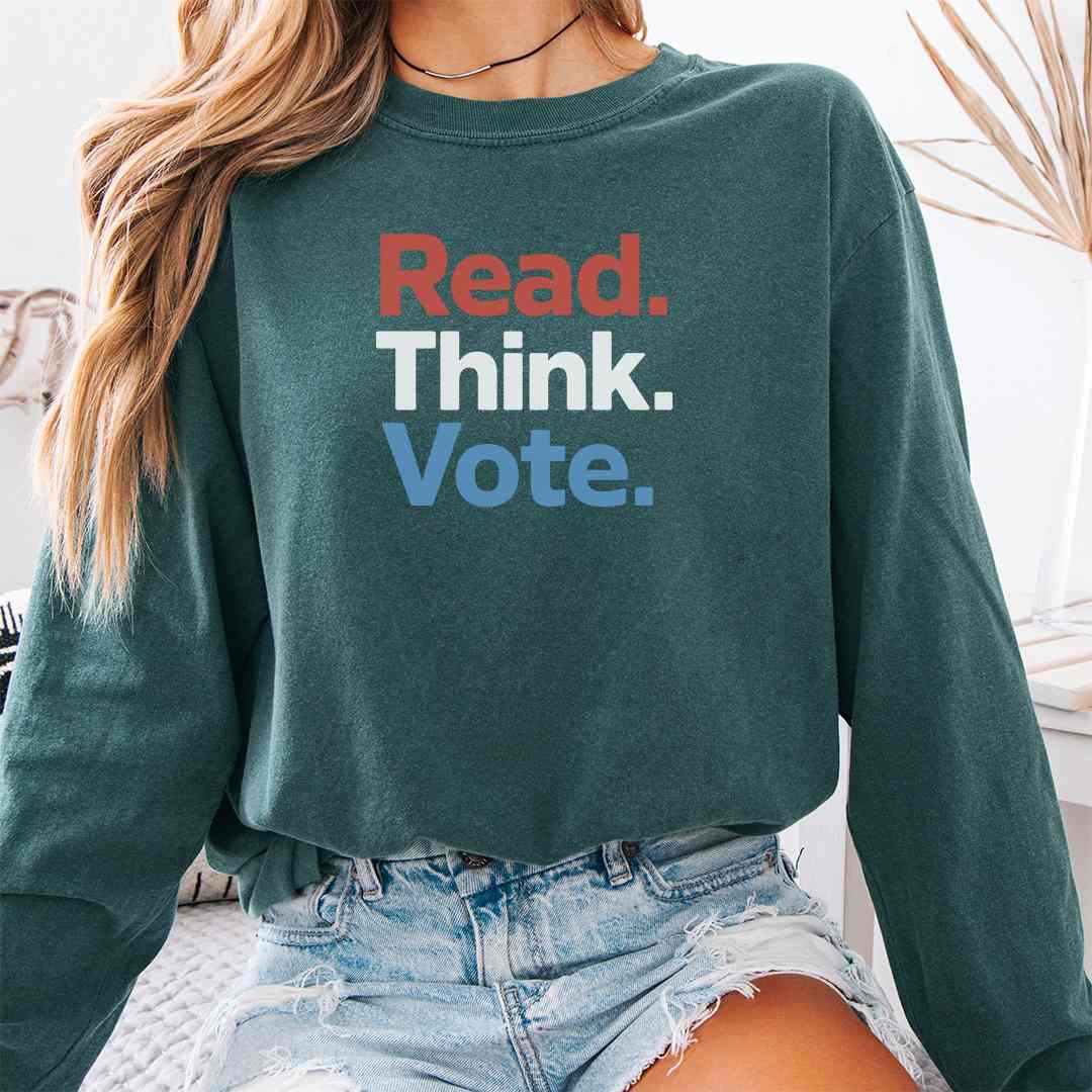 Read Think Vote Long Sleeve Shirt