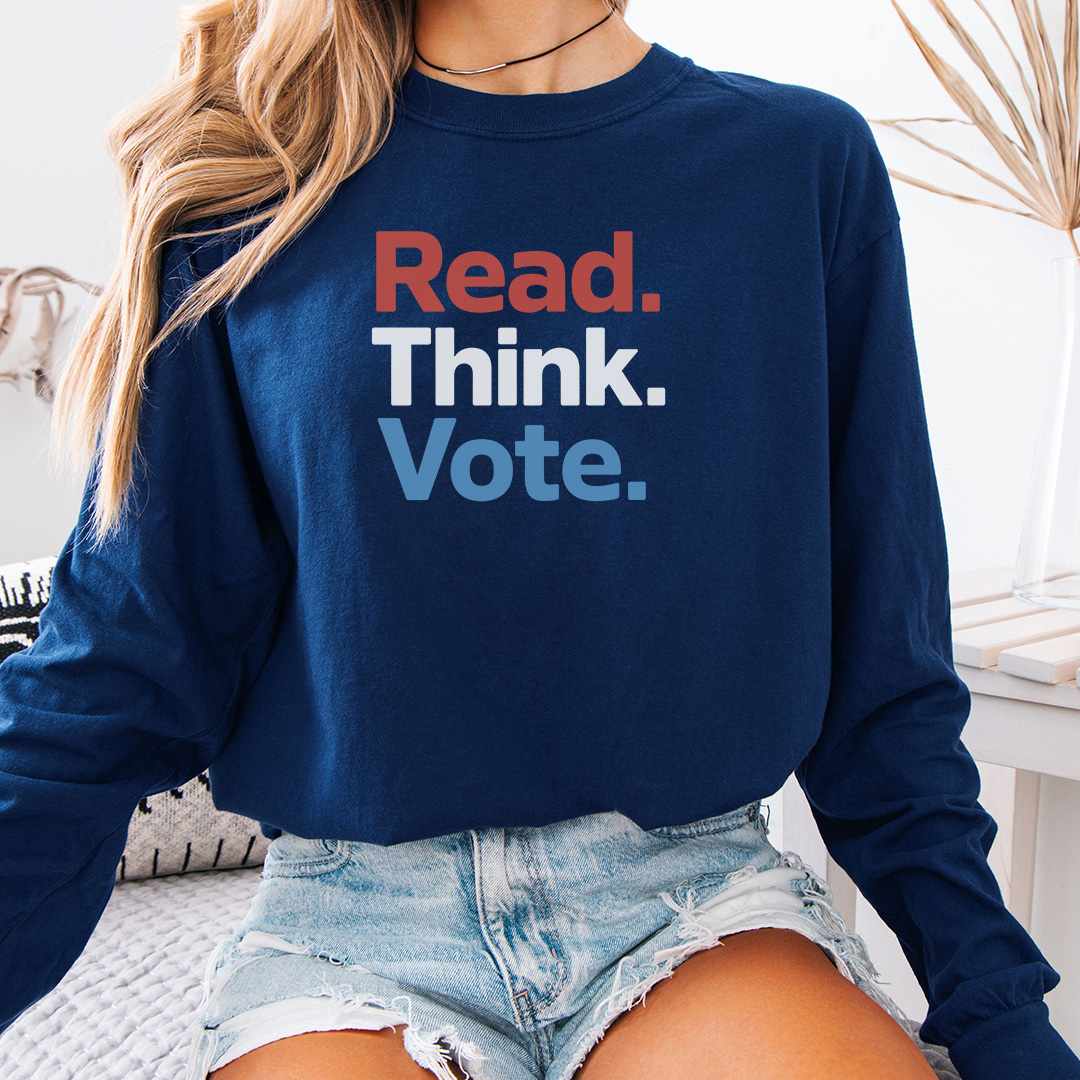 Read Think Vote Long Sleeve Shirt