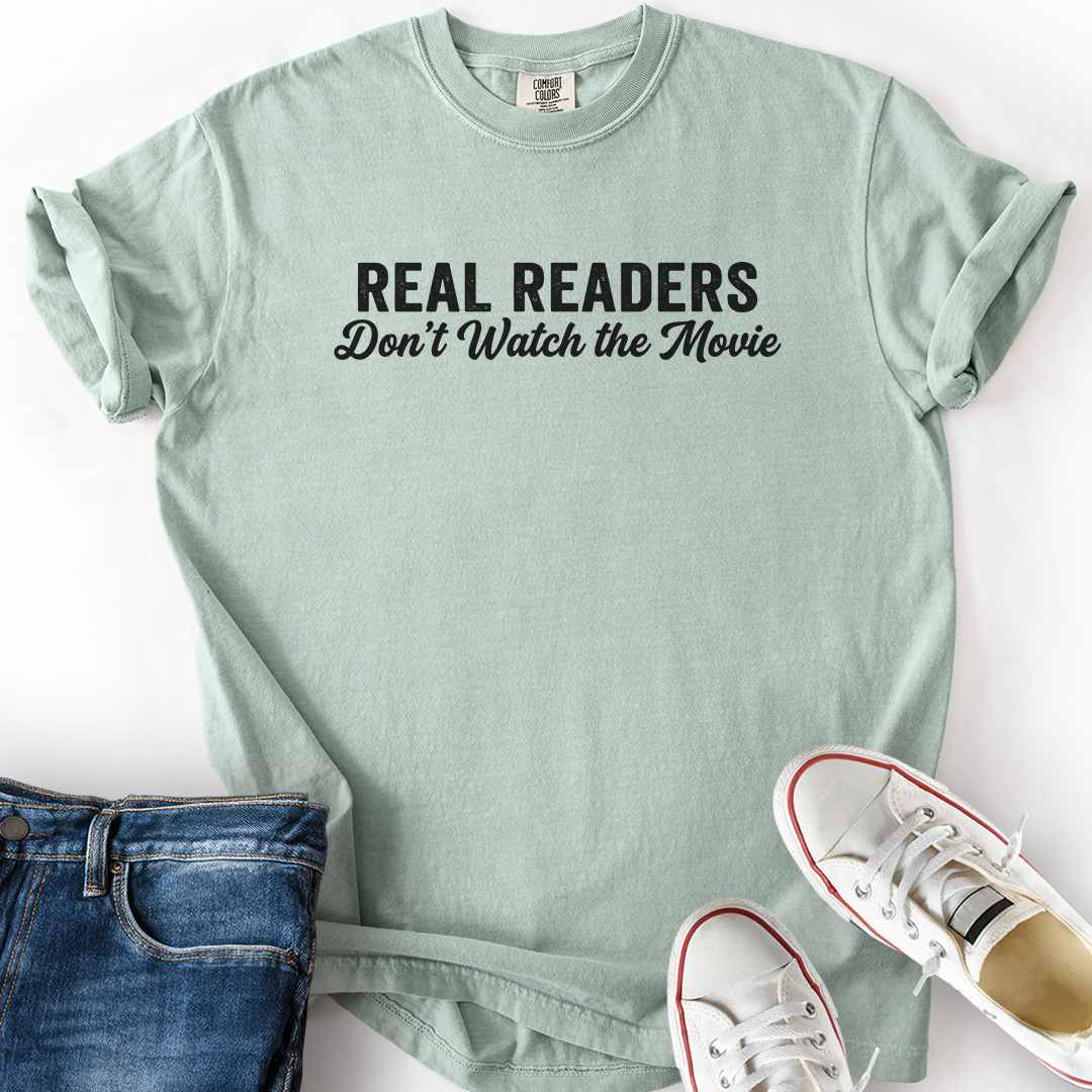 Real Readers Don't Watch Movie T-Shirt