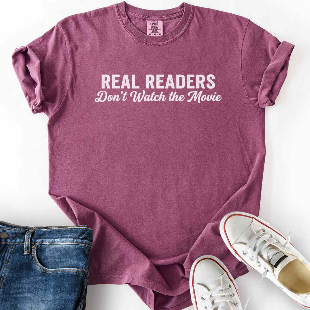 Real Readers Don't Watch Movie T-Shirt