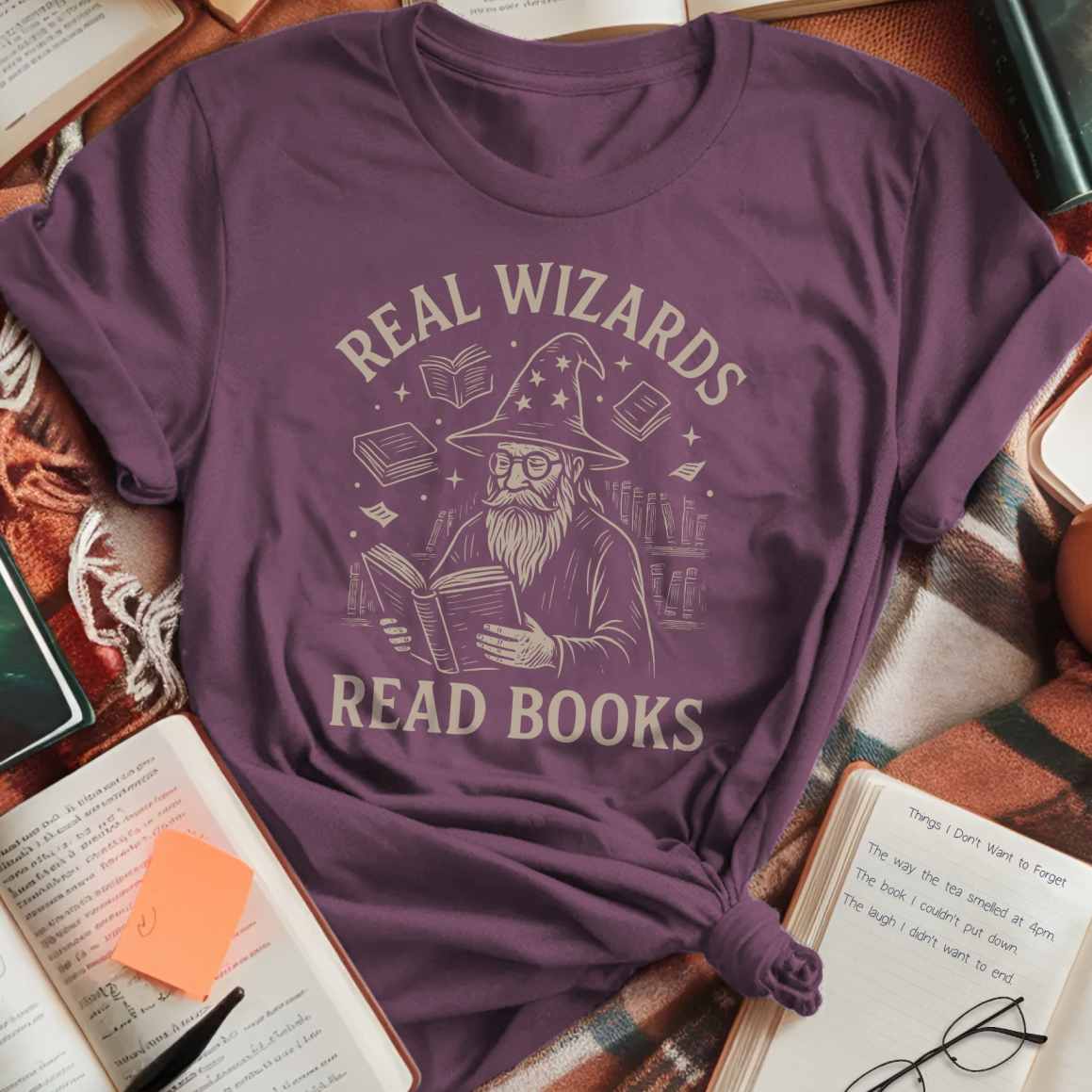 Real Wizards Read Books T-Shirt