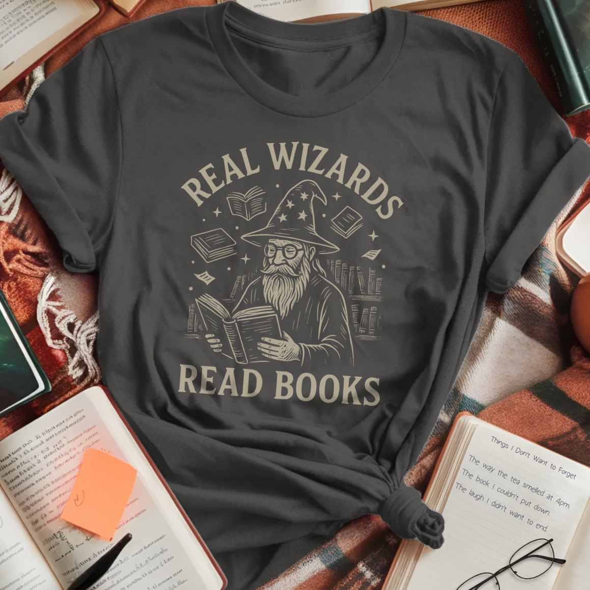 Real Wizards Read Books T-Shirt