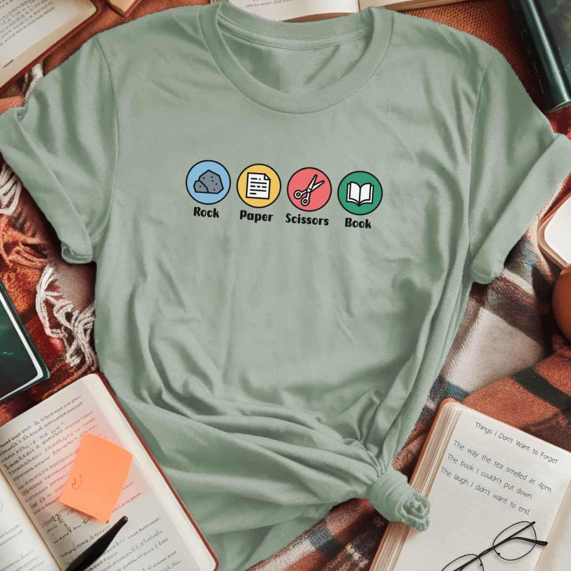 Rock Paper Scissors Book T-Shirt