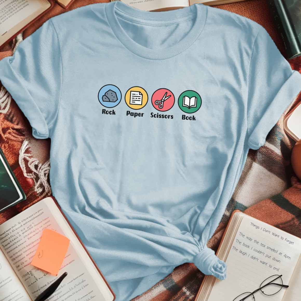 Rock Paper Scissors Book T-Shirt