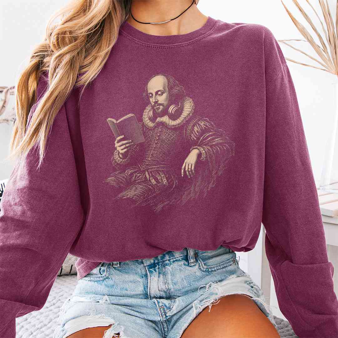 Shakespeare Headphones Long Sleeve Shirt