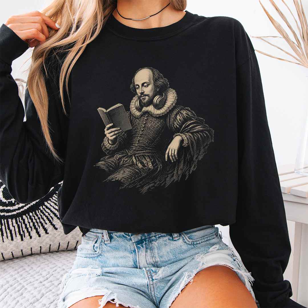 Shakespeare Headphones Long Sleeve Shirt